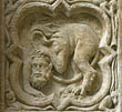 Panel 01:03 - Bearded man with hind quarters of a lion, covering his head